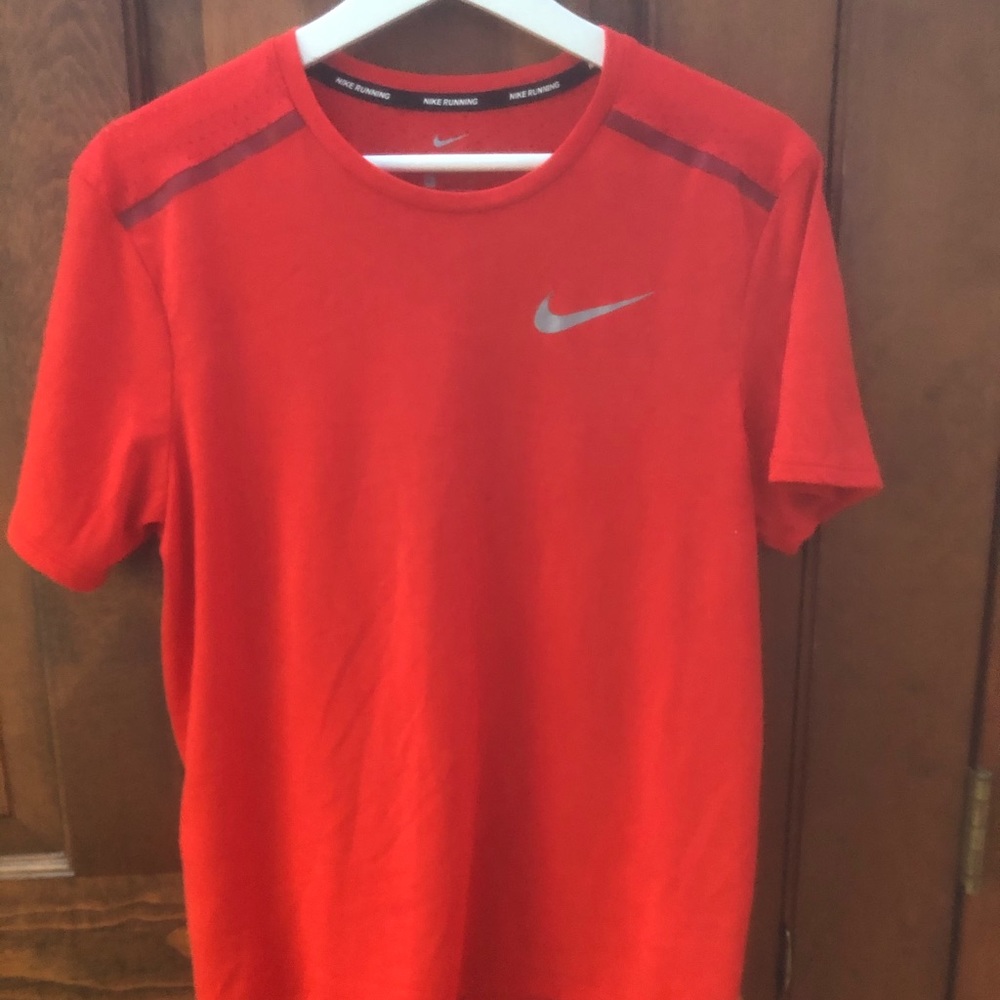 Red Nike running shirt